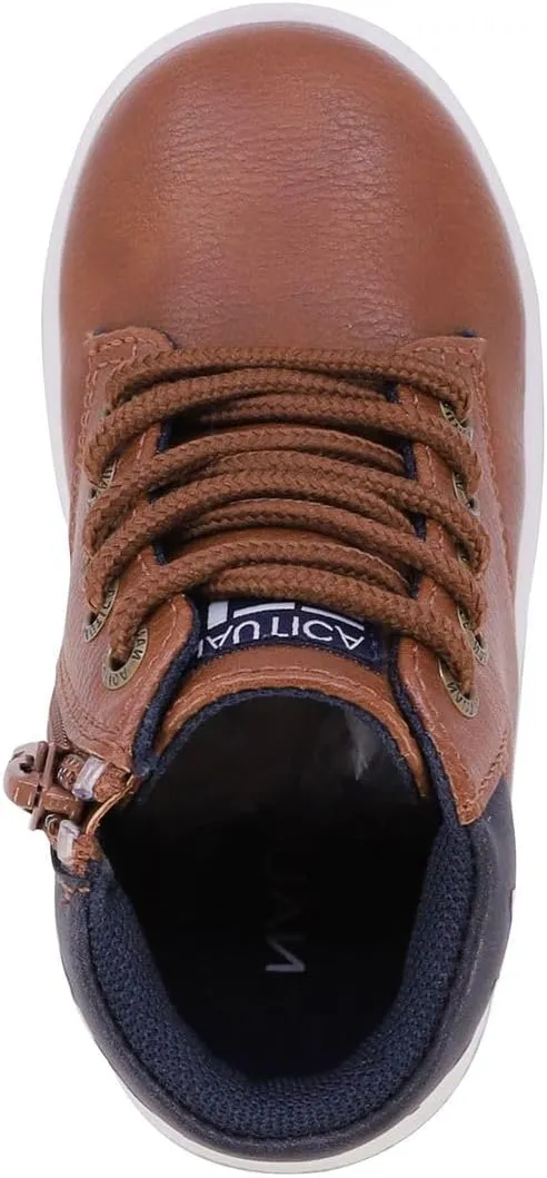 Nautica Kids Chukka Boots with Lace-Up and Zipper Ankle Bootie Design | Boys-Girls | Dress Shoes | Size for Toddler & Little Kids