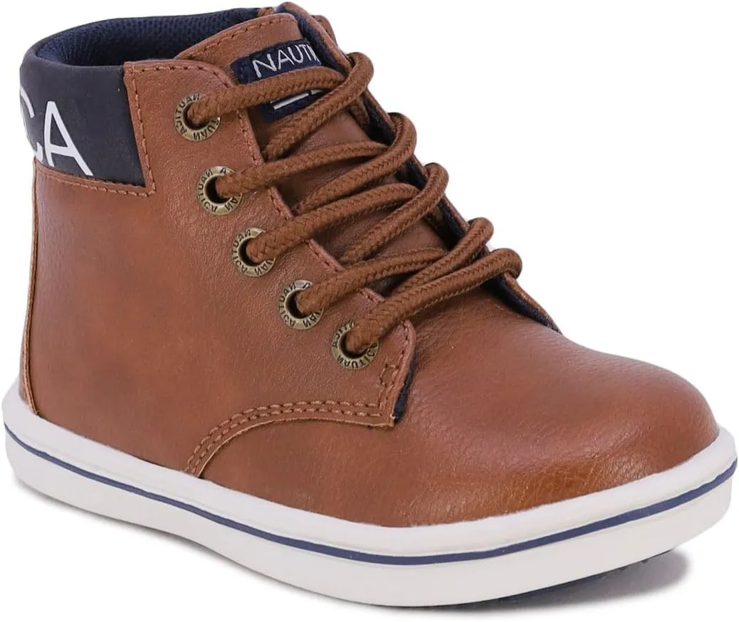 Nautica Kids Chukka Boots with Lace-Up and Zipper Ankle Bootie Design | Boys-Girls | Dress Shoes | Size for Toddler & Little Kids
