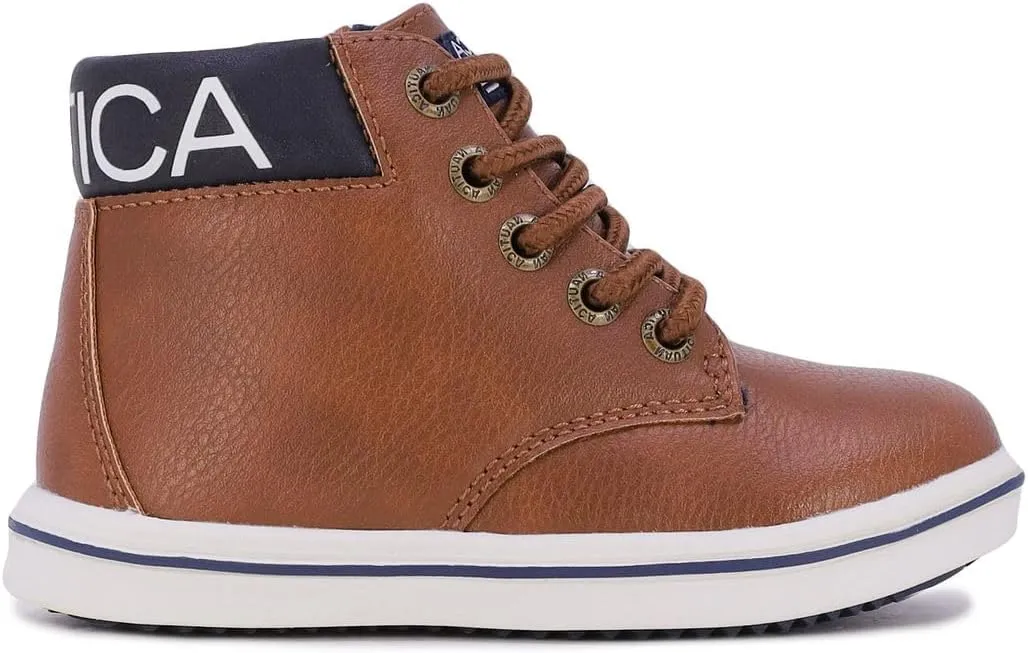 Nautica Kids Chukka Boots with Lace-Up and Zipper Ankle Bootie Design | Boys-Girls | Dress Shoes | Size for Toddler & Little Kids