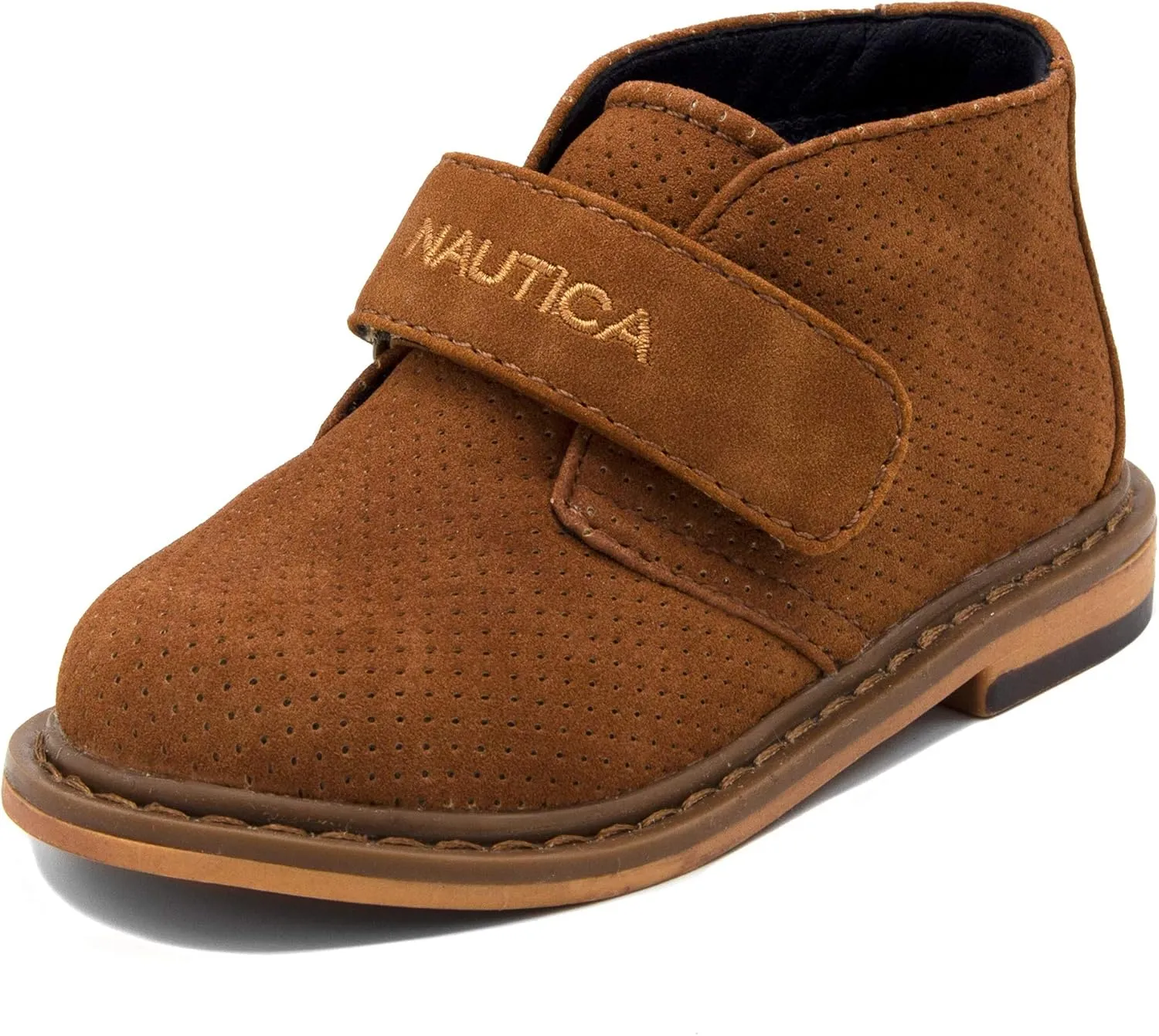 Nautica Kids Dress Chukka Boots - Boys Booties with Adjustable Strap (Toddler/Little Kids)
