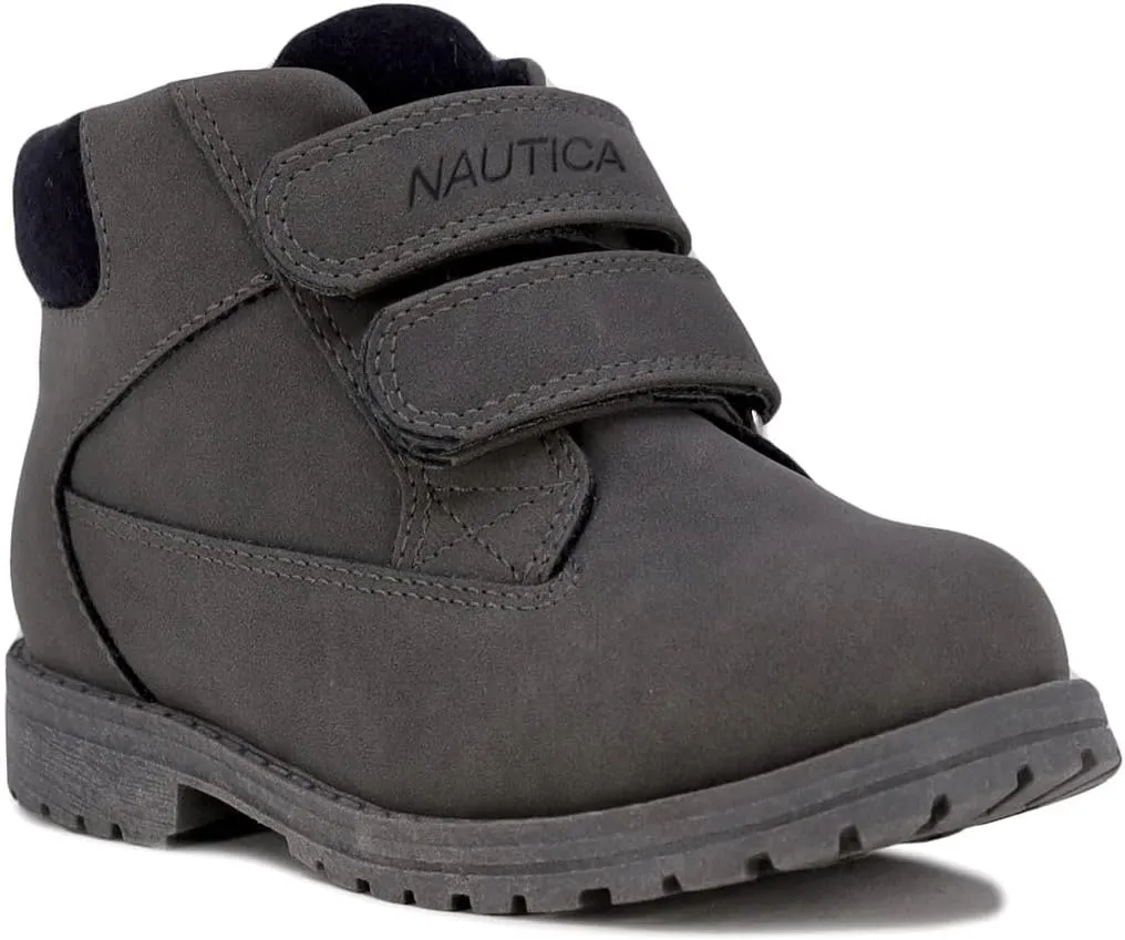 Nautica Kids Dress Chukka Boots - Boys Booties with Adjustable Strap (Toddler/Little Kids)