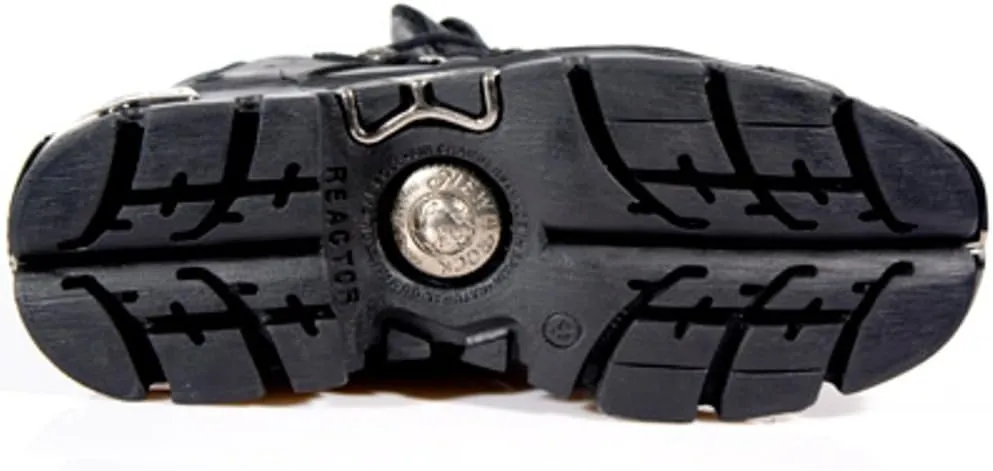 Newrock 110-S1 Black Leather Stud Biker Boots