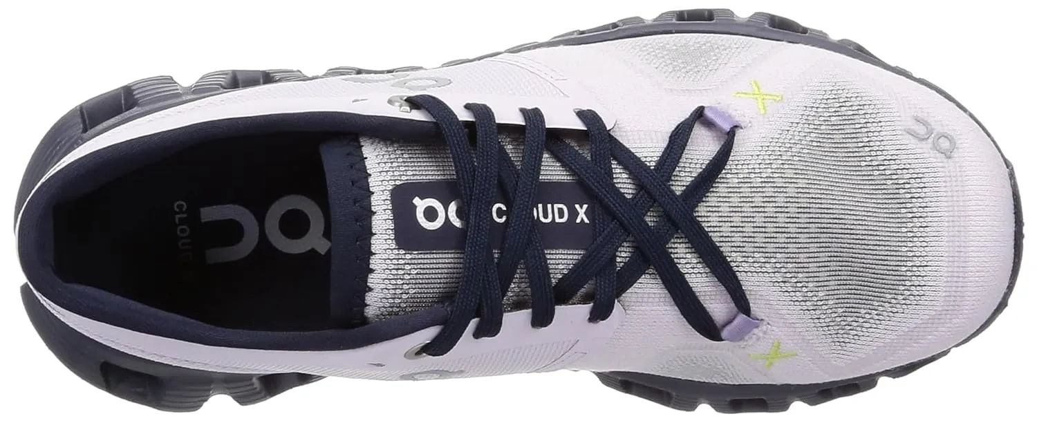 On Women's Cloud X 3 Sneakers, Orchid/Iron, 7 Medium US