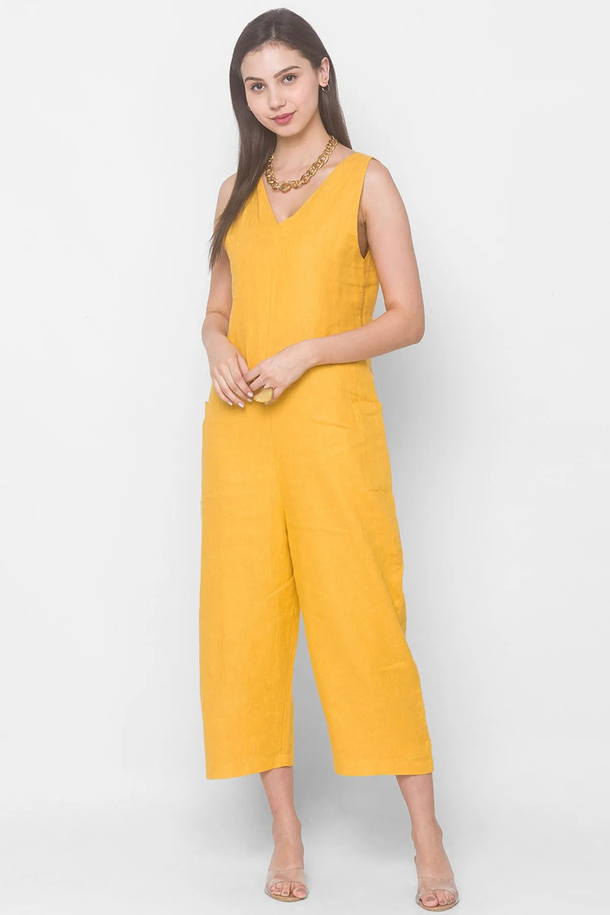 Organic Linen Yarrow Jumpsuit