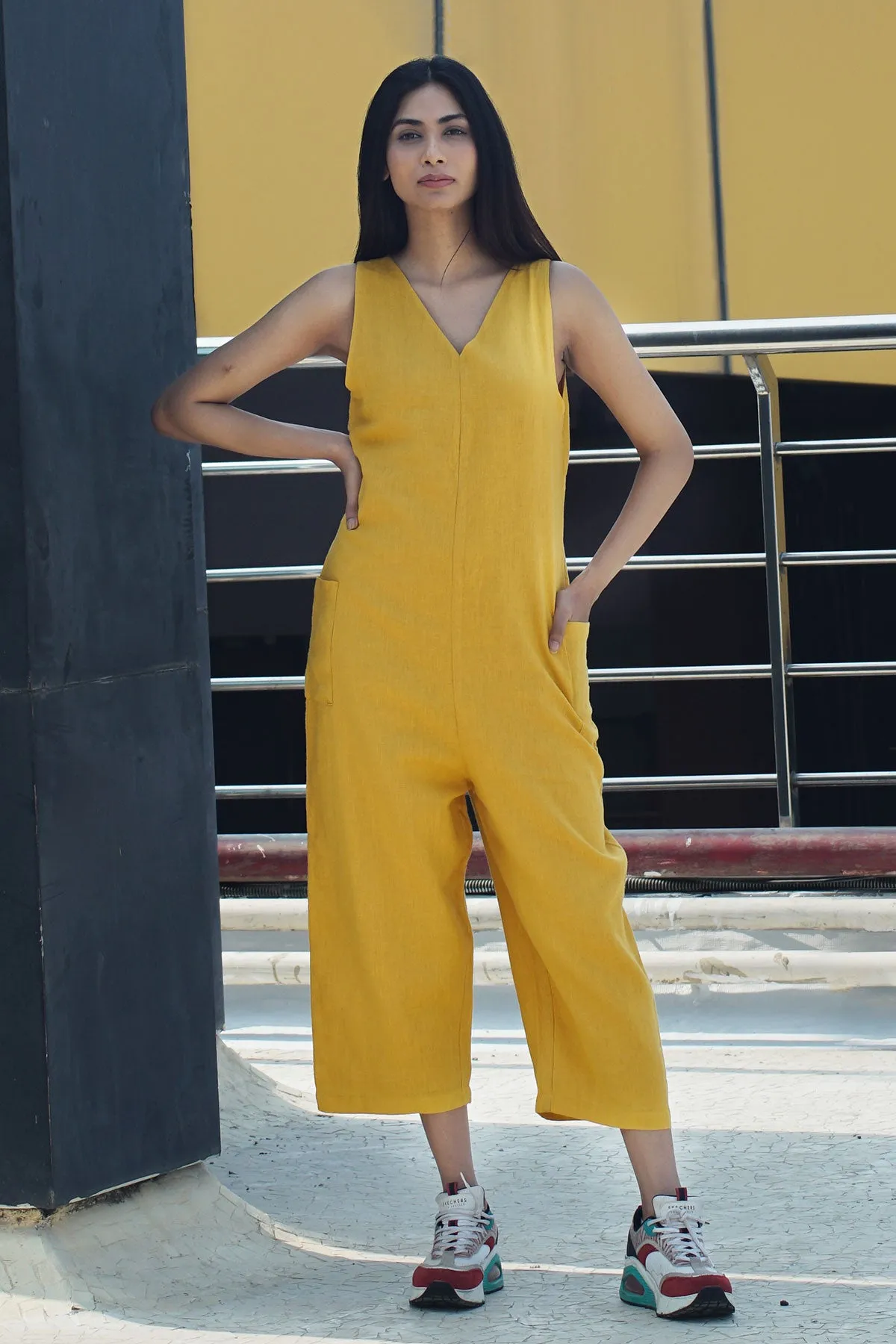 Organic Linen Yarrow Jumpsuit