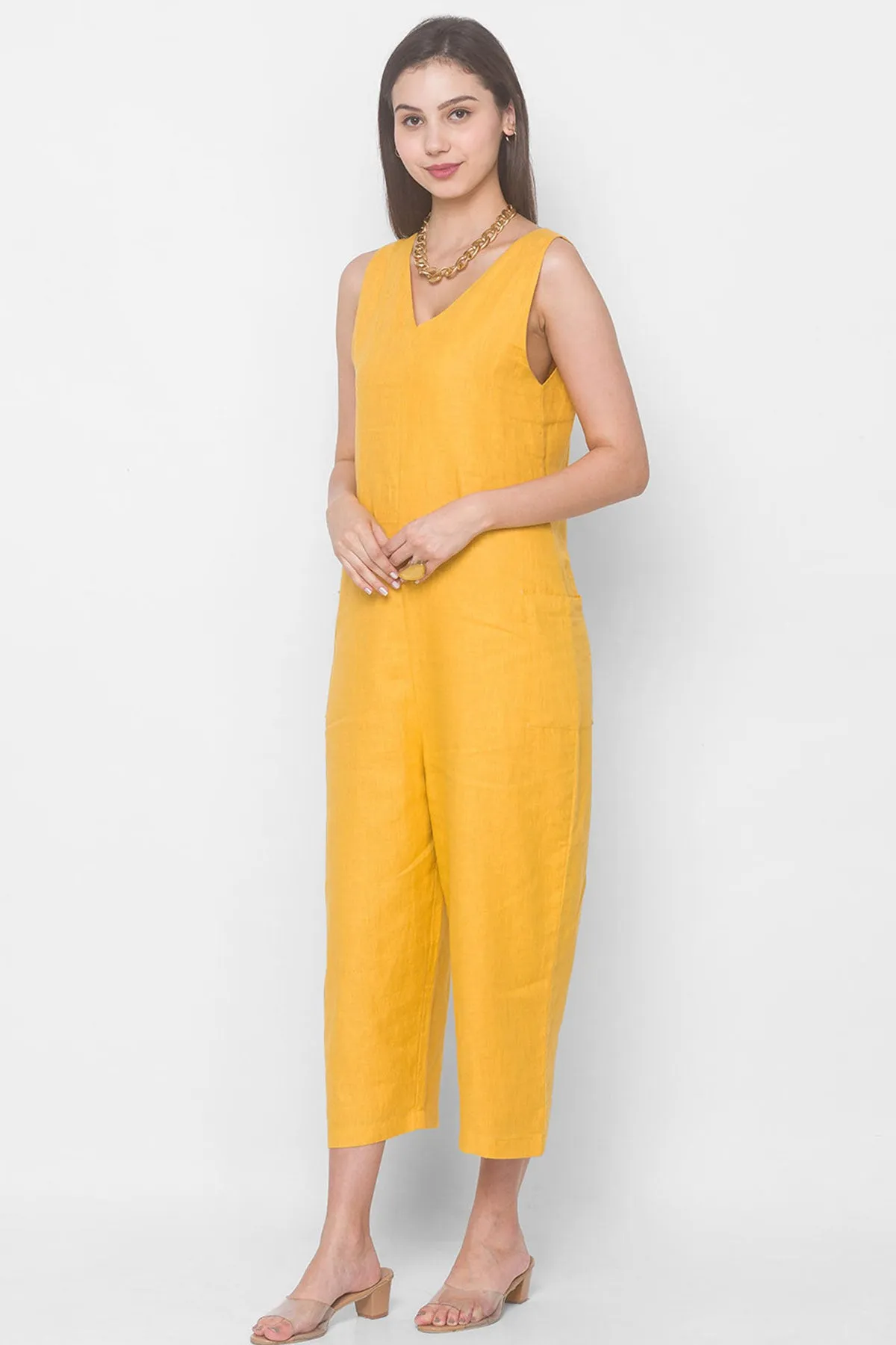 Organic Linen Yarrow Jumpsuit