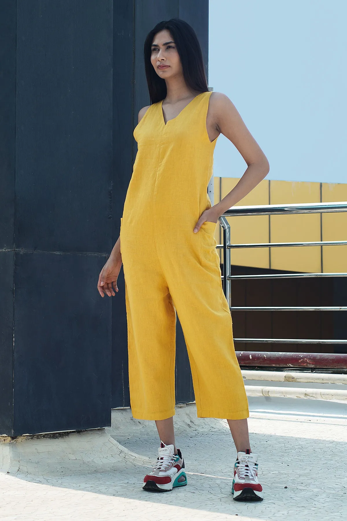 Organic Linen Yarrow Jumpsuit