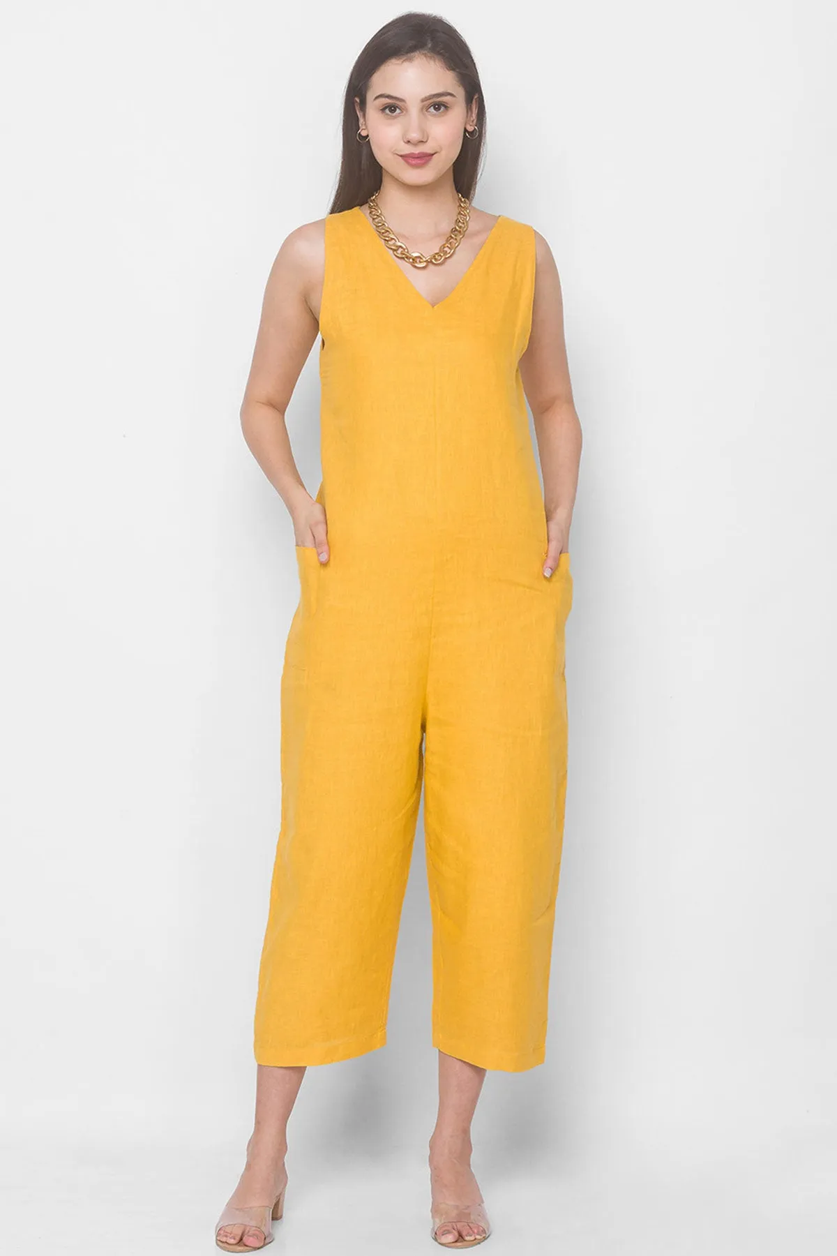 Organic Linen Yarrow Jumpsuit