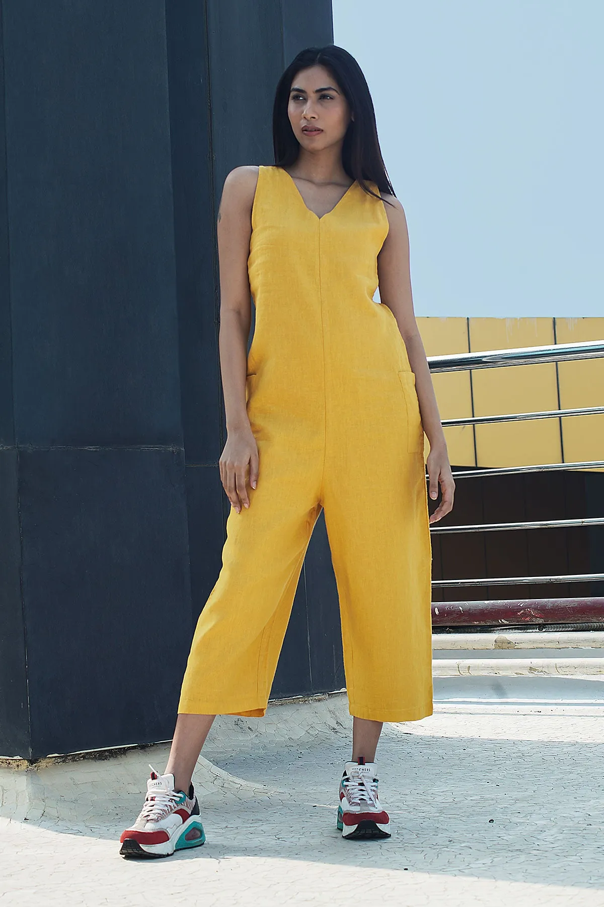 Organic Linen Yarrow Jumpsuit