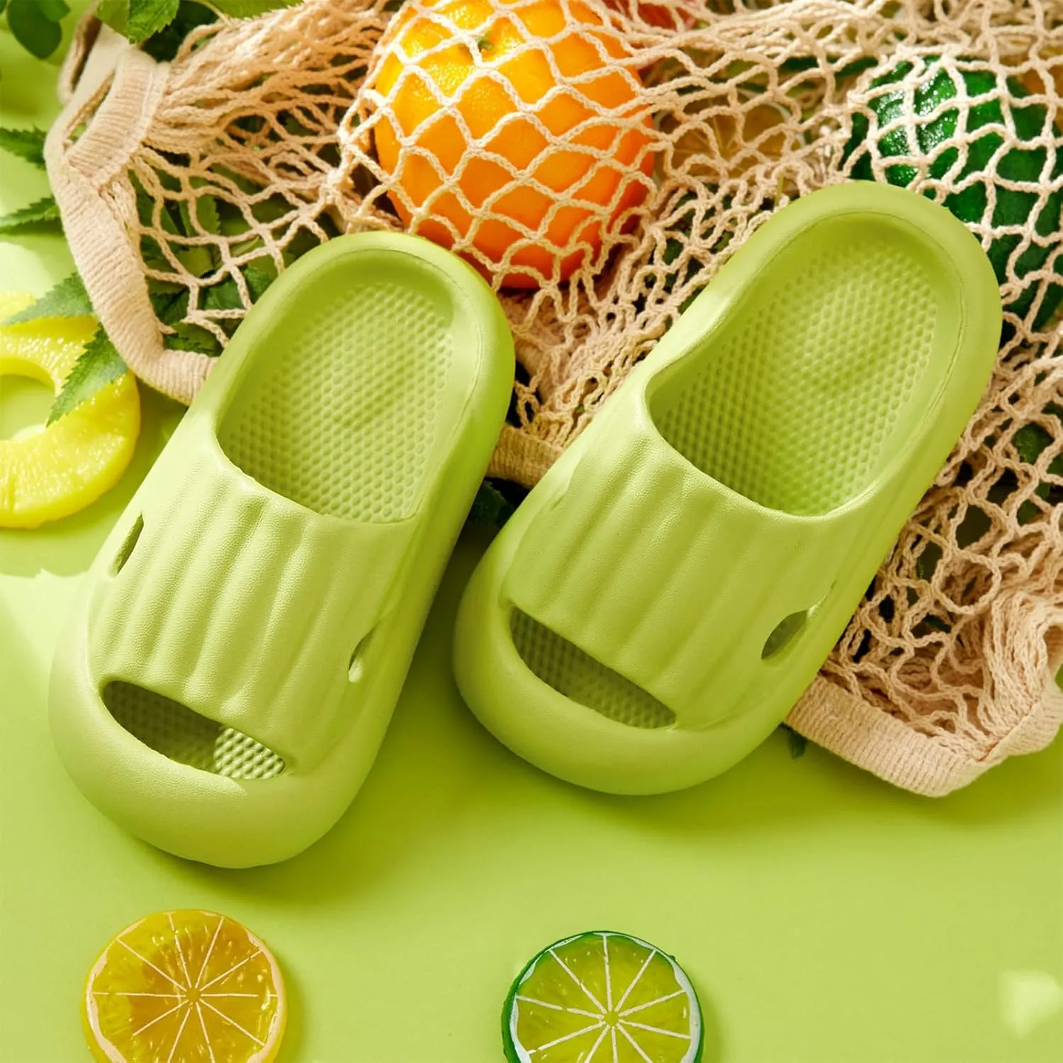 PATPAT Girls Boys Slides Sandals Bathroom Shower Slides Sandal Slip on Summer Beach Pool Pillow Slippers