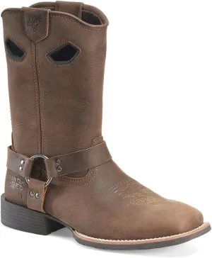 PHANTOM RIDER Soft Toe Roper - Harness Men's Boot, Durable Leather, Western Style, Comfort Cushion Insole, Slip-Resistant Sole Western Boot