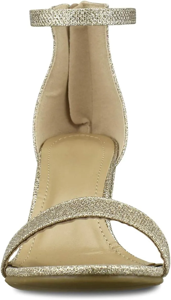 Premier Standard - Women's Strappy Chunky Block High Heel - Formal, Wedding, Party Simple Classic Pump