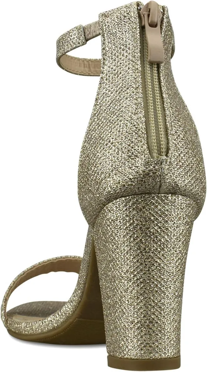 Premier Standard - Women's Strappy Chunky Block High Heel - Formal, Wedding, Party Simple Classic Pump