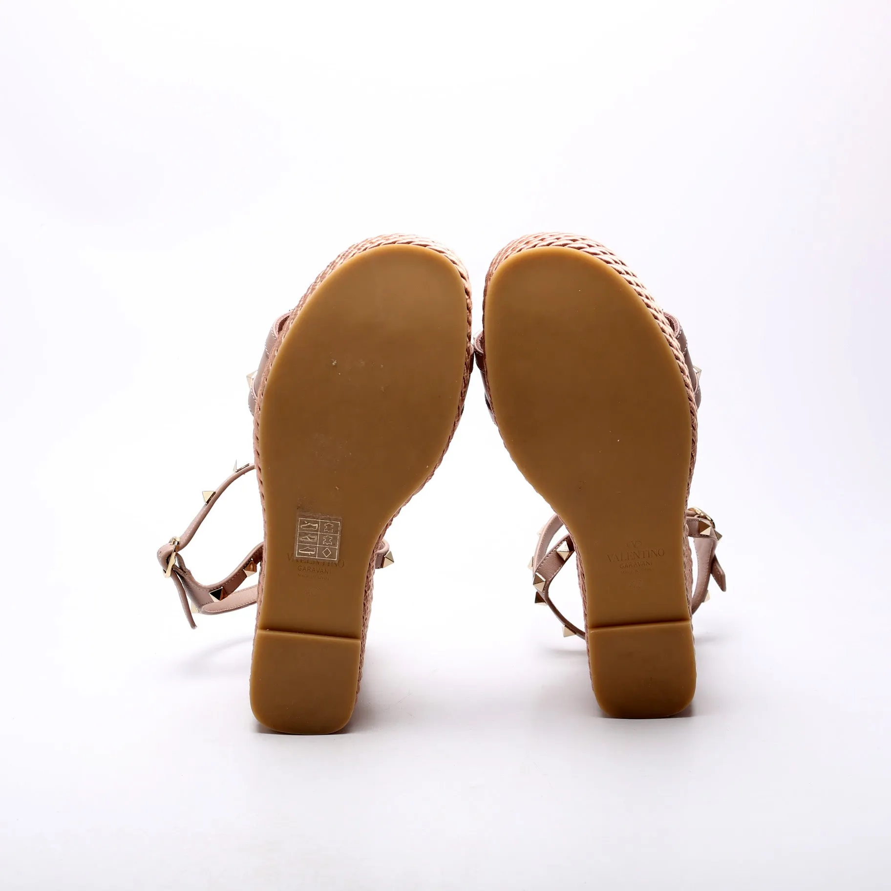 Rockstud Torchon Espadrille Wedges Size 40 Lavender