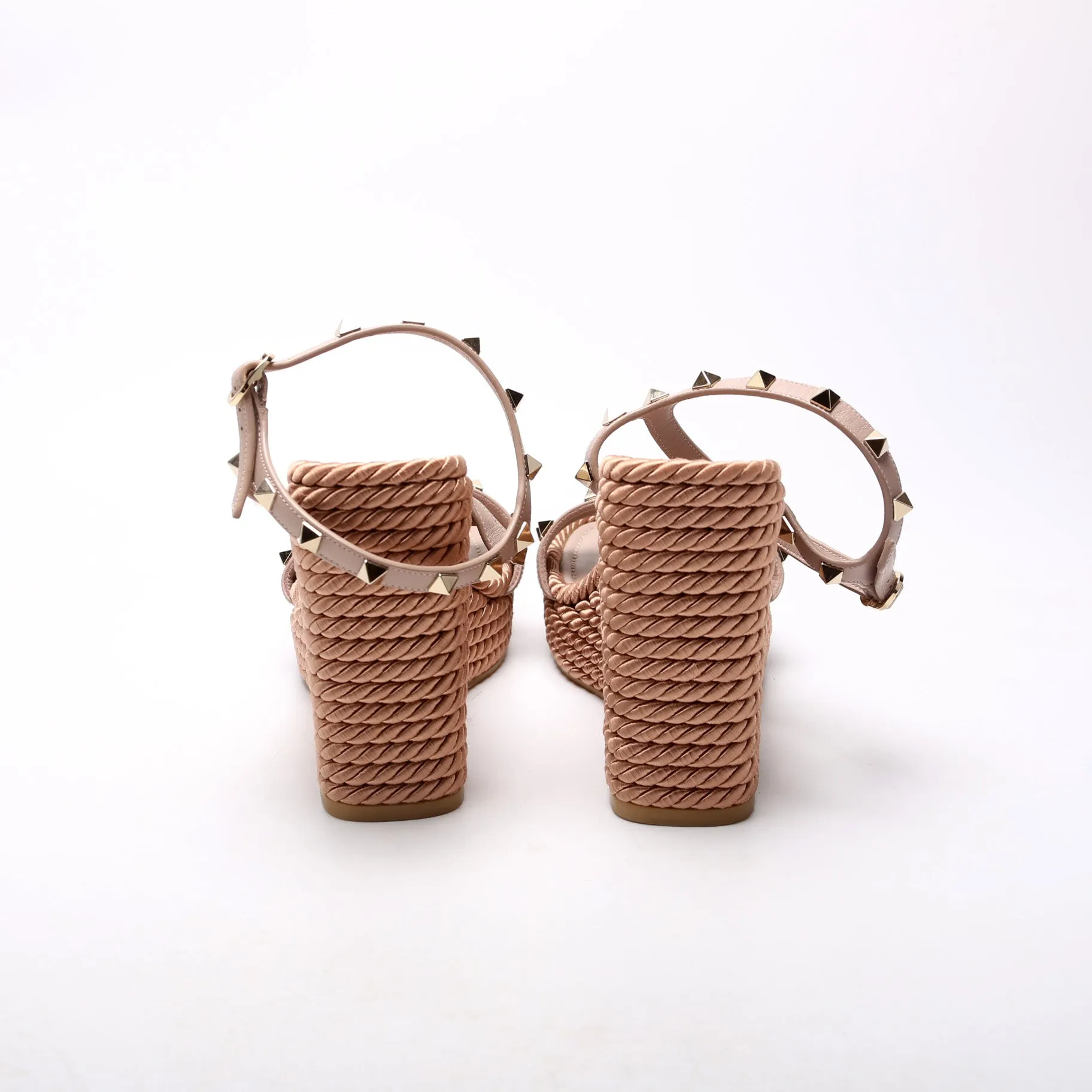 Rockstud Torchon Espadrille Wedges Size 40 Lavender