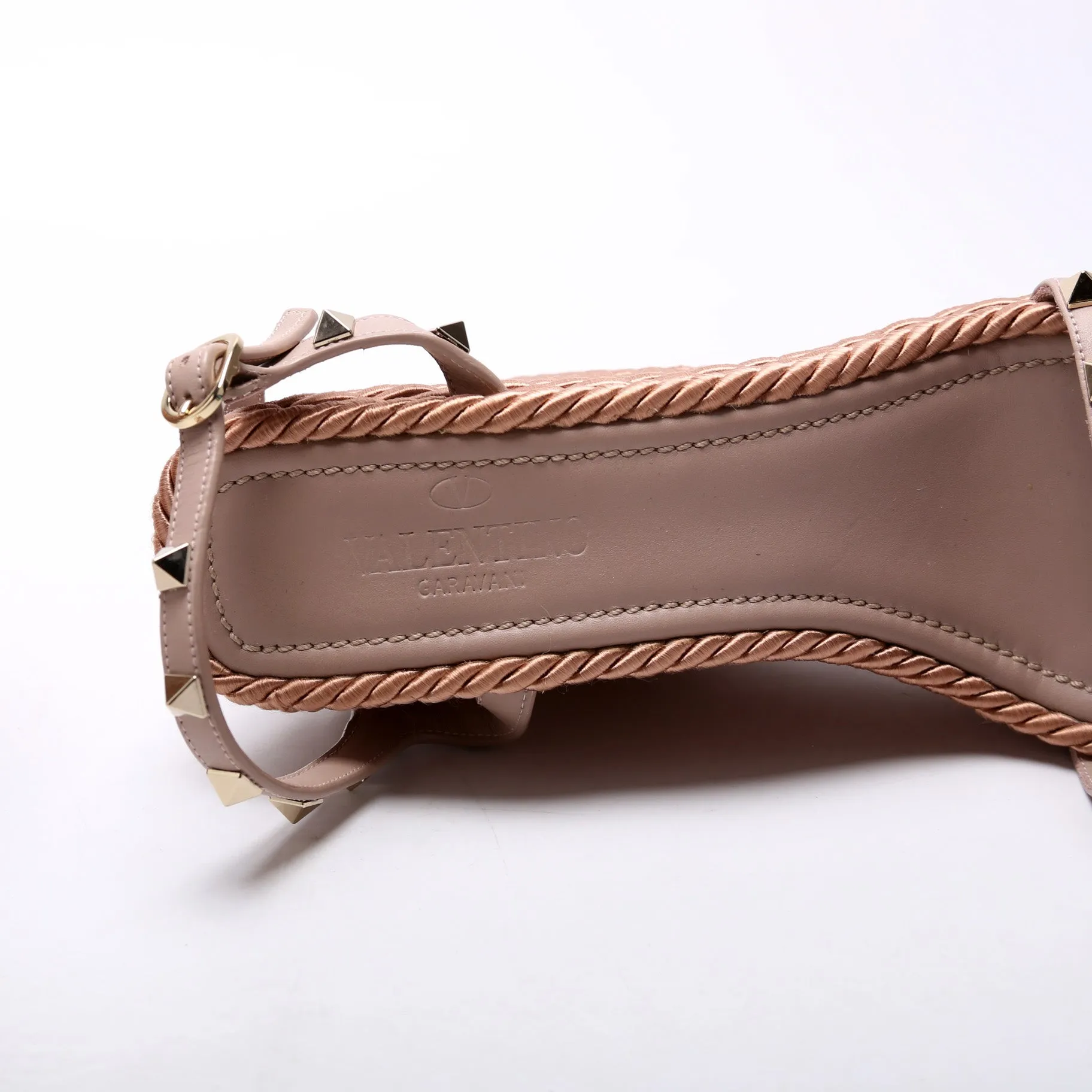 Rockstud Torchon Espadrille Wedges Size 40 Lavender