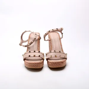 Rockstud Torchon Espadrille Wedges Size 40 Lavender