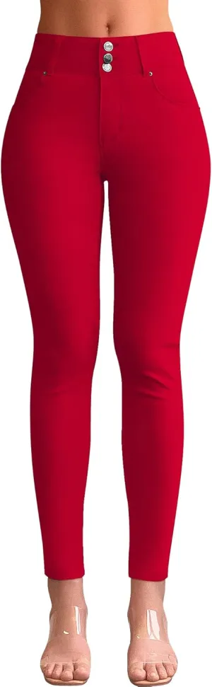 roswear Women’s High Waisted Stretchy Skinny Curvy Jeans Tummy Control Jeggings