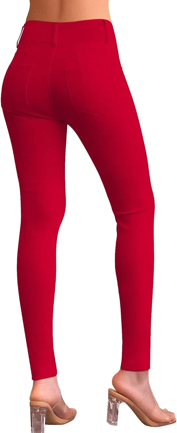 roswear Women’s High Waisted Stretchy Skinny Curvy Jeans Tummy Control Jeggings