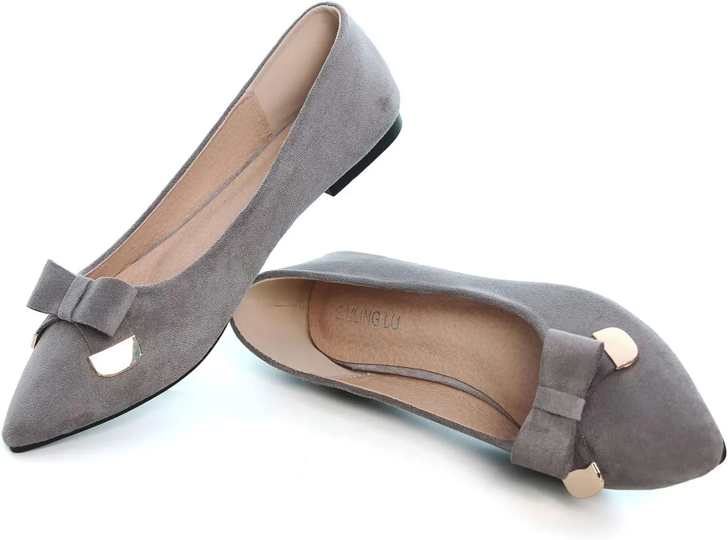 SAILING LU Ballet Flats for Women Dressy Flat Shoes Pointed Toe Bowknot Slip on Flats Shoes Women Loafers Shoes