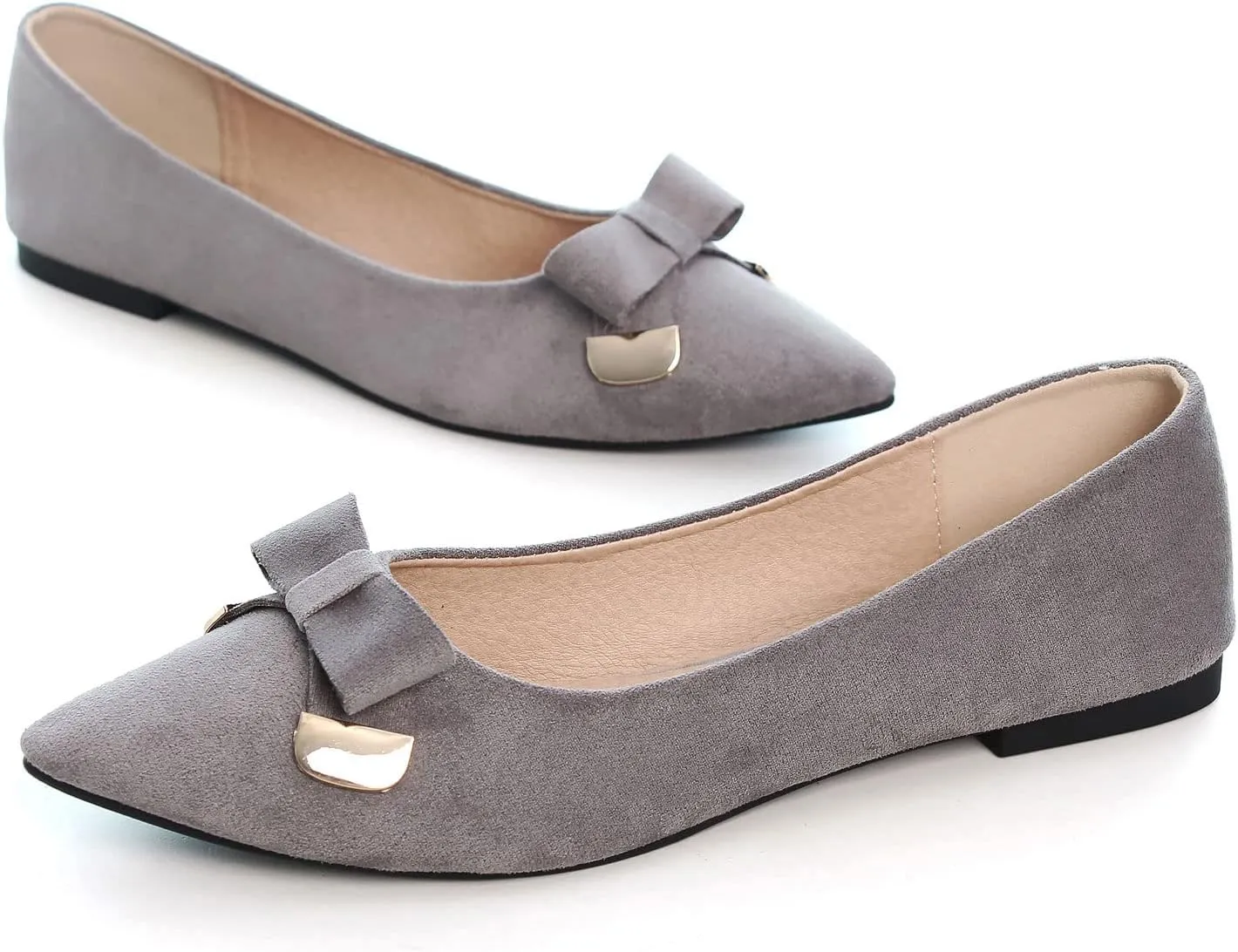 SAILING LU Ballet Flats for Women Dressy Flat Shoes Pointed Toe Bowknot Slip on Flats Shoes Women Loafers Shoes
