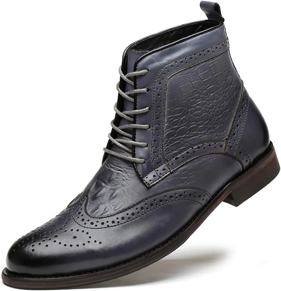Santimon Men's Oxfords Boots Dress Casual Leather Fashion Wingtips Brogues Chelsea Boots Tuxedo Ankle Danner Boots for Men