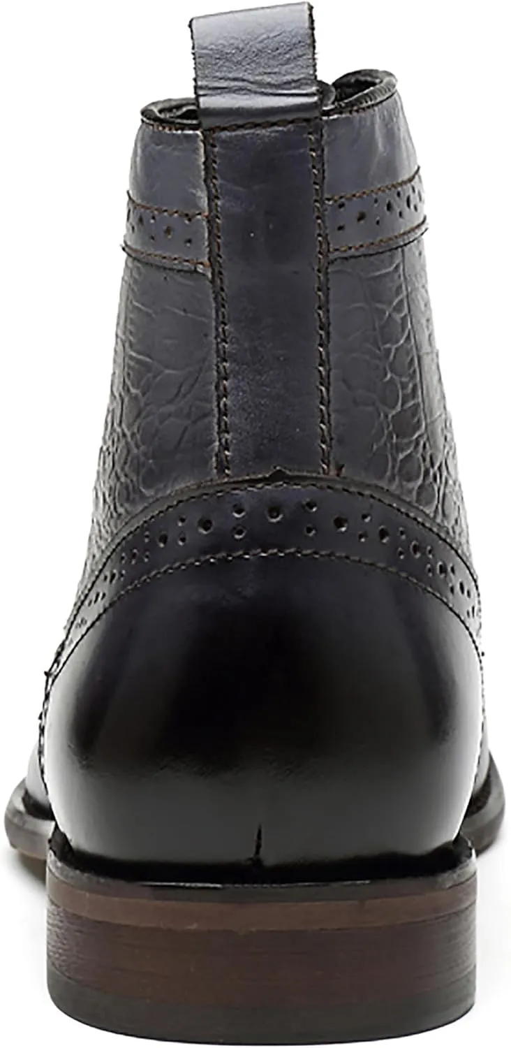 Santimon Men's Oxfords Boots Dress Casual Leather Fashion Wingtips Brogues Chelsea Boots Tuxedo Ankle Danner Boots for Men
