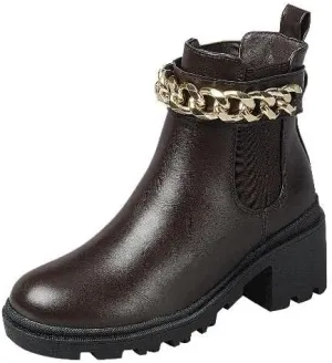 Shoes - Women's Chunky Heel Lug Sole Fashion Ankle Boots, Formal Black Booties for Women
