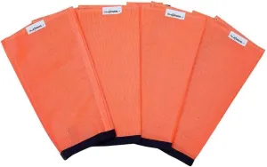SHOOFLY Horse Leggins, Patented Loose Fitting Fly Boots, Breathable Plastic Mesh (Orange/Large)