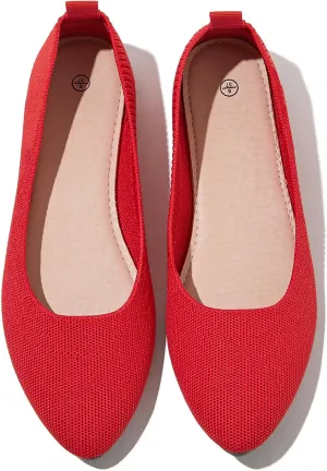 Shupua Women's Flats Shoes Pointed Toe Flats Comfortable Slip on Shoes Flat Dress Shoes Black Ballet Flats for Women