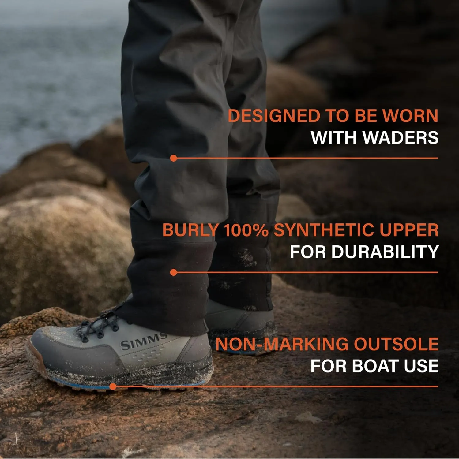 Simms FreeSalt Wading Boots for Men and Women - Rugged Saltwater Fishing Shoes for Coastal and Brackish-Water Expeditions