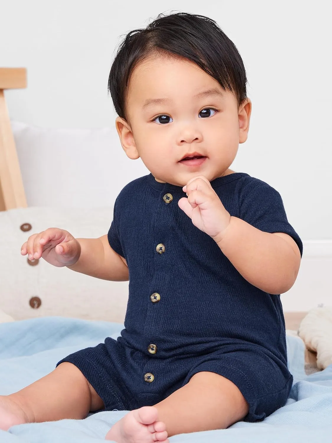Simple Joys by Carter's baby-boys Button Rompers, Pack of 2