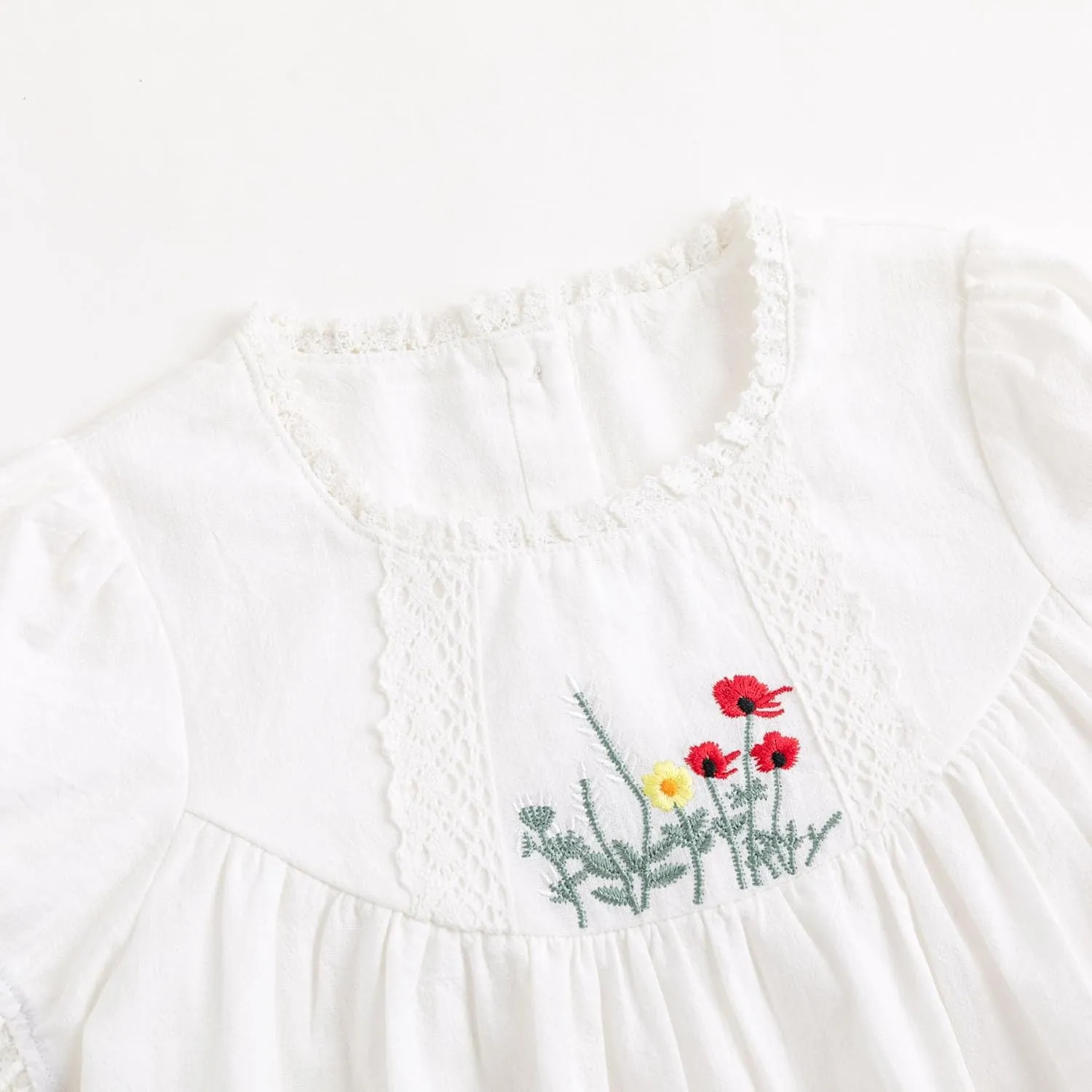 Simplee kids Baby Girl Dress Toddler Casual Dresses Summer Solid Color Floral Girl Clothes