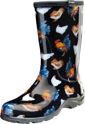 Sloggers Waterproof Garden Rain Boots for Women - Cute Mid-Calf Mud & Muck Boots with Premium Comfort Support Insole
