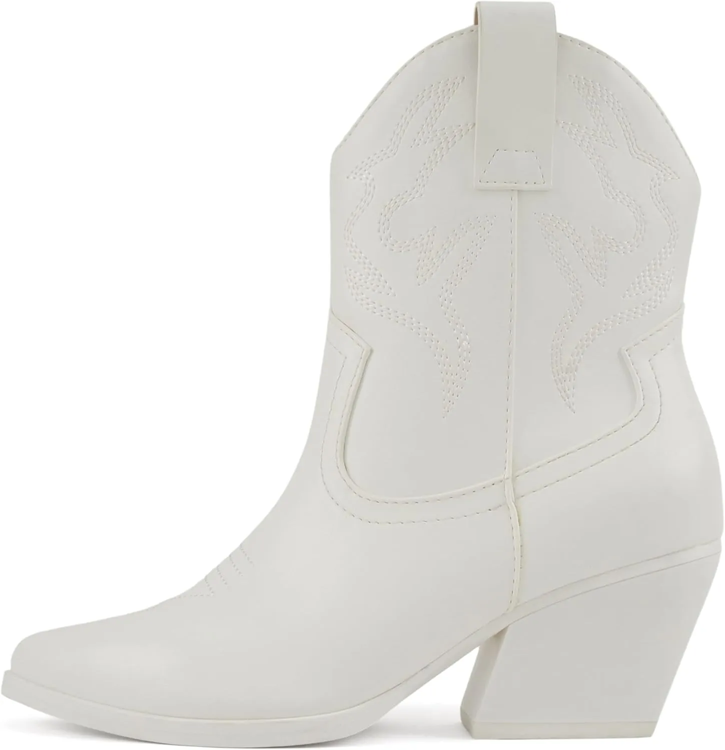 Soda “BLAZING” ~ Women Western Bootie Pointe Toe with Low Heel (Wide Fit Available)