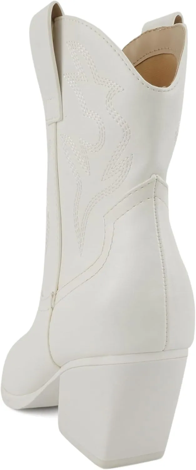 Soda “BLAZING” ~ Women Western Bootie Pointe Toe with Low Heel (Wide Fit Available)