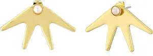 Stefani Gold-Tone Double-Sided Stud Earrings