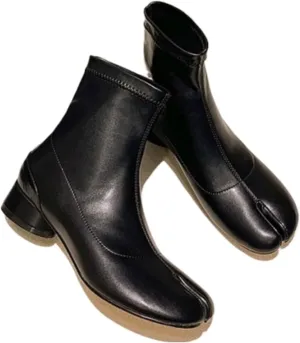 Tabi Boots Split Toe Shoes with Kitten Heels Women Chunky Non Slip Breathable Booties Y2K Kawaii Fashion Elegant Dressy Streetwear Parties Spring Summer Fall Outdoors Gifts for Daughter Back to School