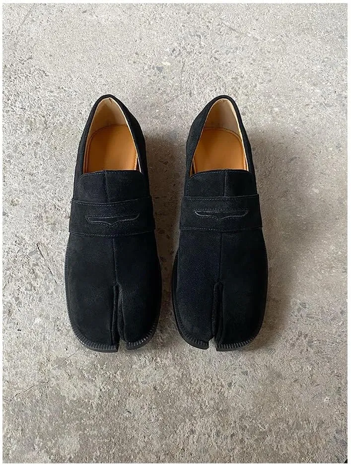 Tabi Shoes for Men Women Split Toe Leather Loafers Alternative Non Slip Breathable Boots Corporate Goth Rave Grunge Cute Kawaii Fashion Trendy Elegant Dressy Pumps Office Business Summer Fall Outdoors