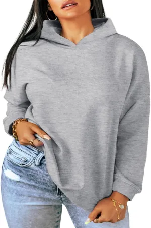 TAKEYAL Plus Size Sweatshirts for Women Pockets Half Zip Pullover Long Sleeve Oversized Drop Shoulder Y2K Clothes