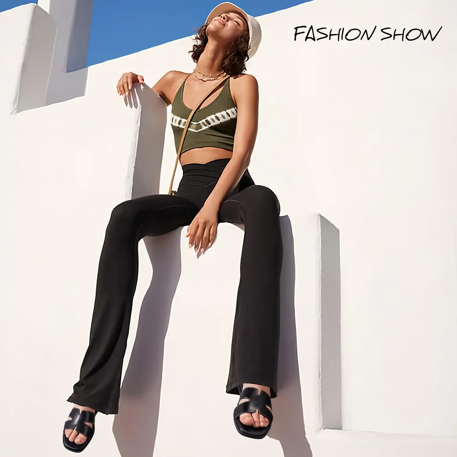 Tanamo Women's Slide Sandals, Comfortable Flats Summer Dressy Casual Beach Open Toe Shoes 2024