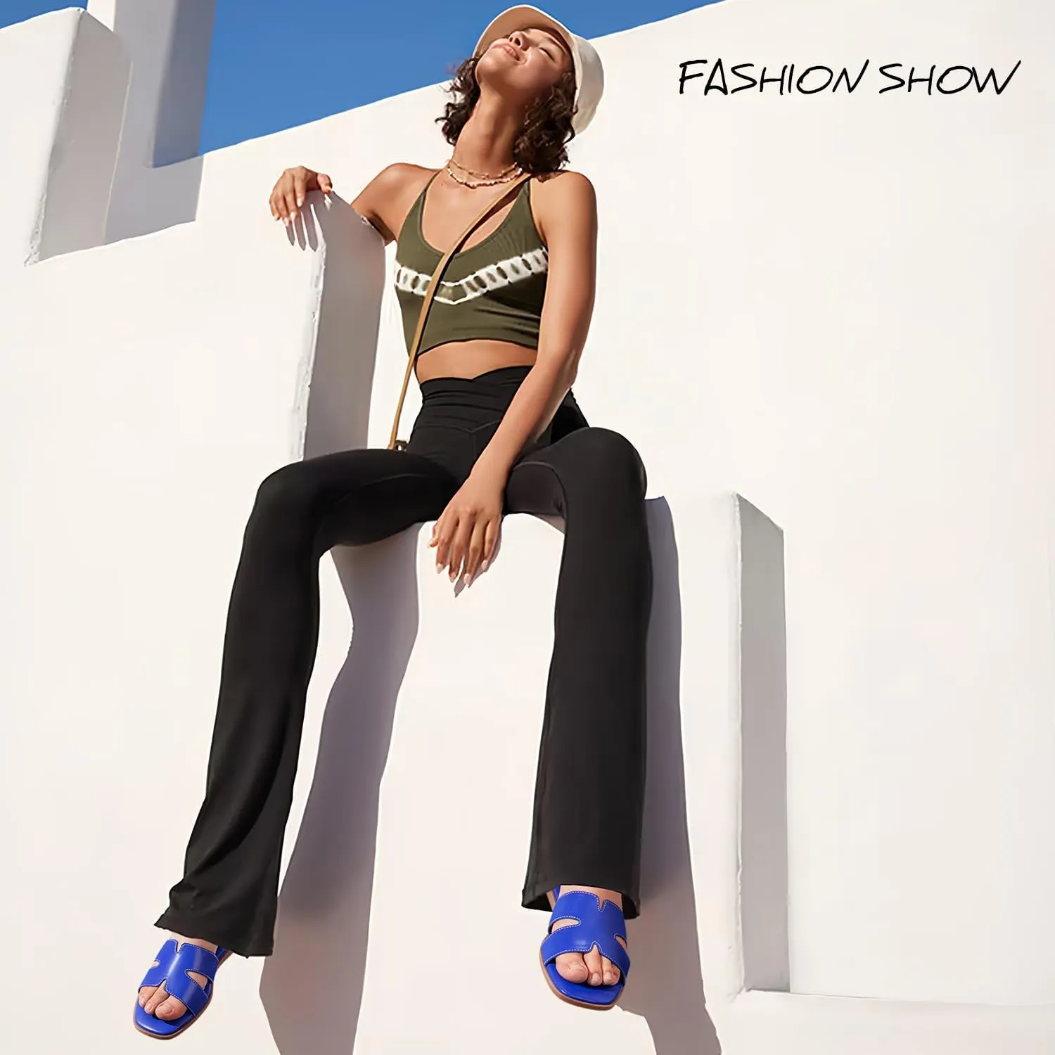 Tanamo Women's Slide Sandals, Comfortable Flats Summer Dressy Casual Beach Open Toe Shoes 2024