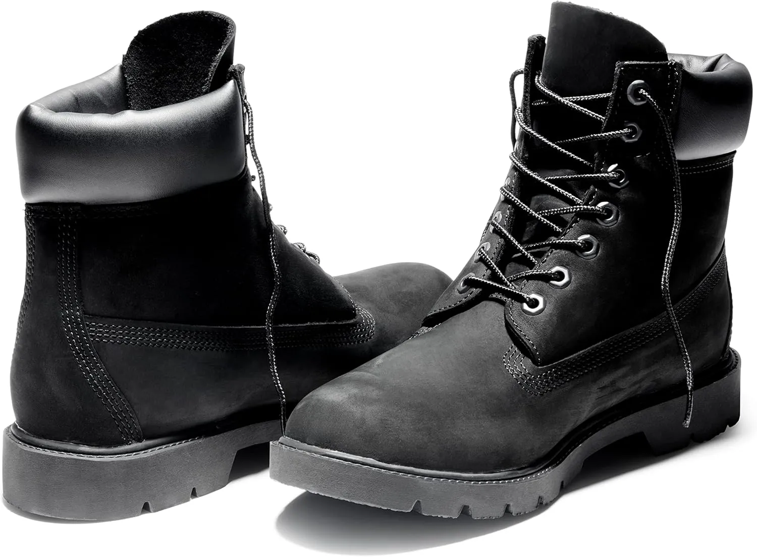 Timberland Mens 6" classic Lugged Sole Leather Combat & Lace-Up Boots