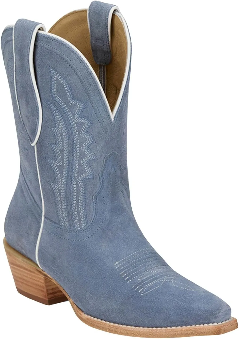 Tony Lama Women's Lea Suede Western Booties Snip Toe - Dr3261