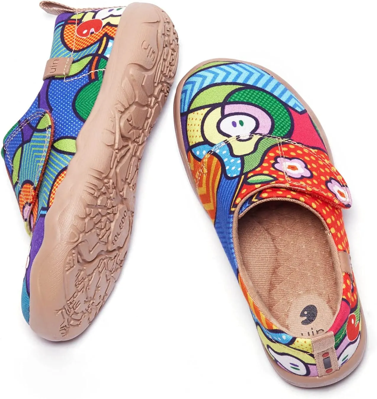 UIN Kid's Casual Slip-on Canvas Loafers Boys Girls Shoes Fashion Sneakers Funny Painted Travel Shoes