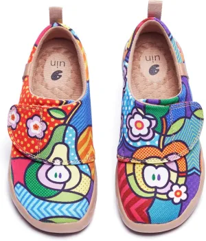 UIN Kid's Casual Slip-on Canvas Loafers Boys Girls Shoes Fashion Sneakers Funny Painted Travel Shoes