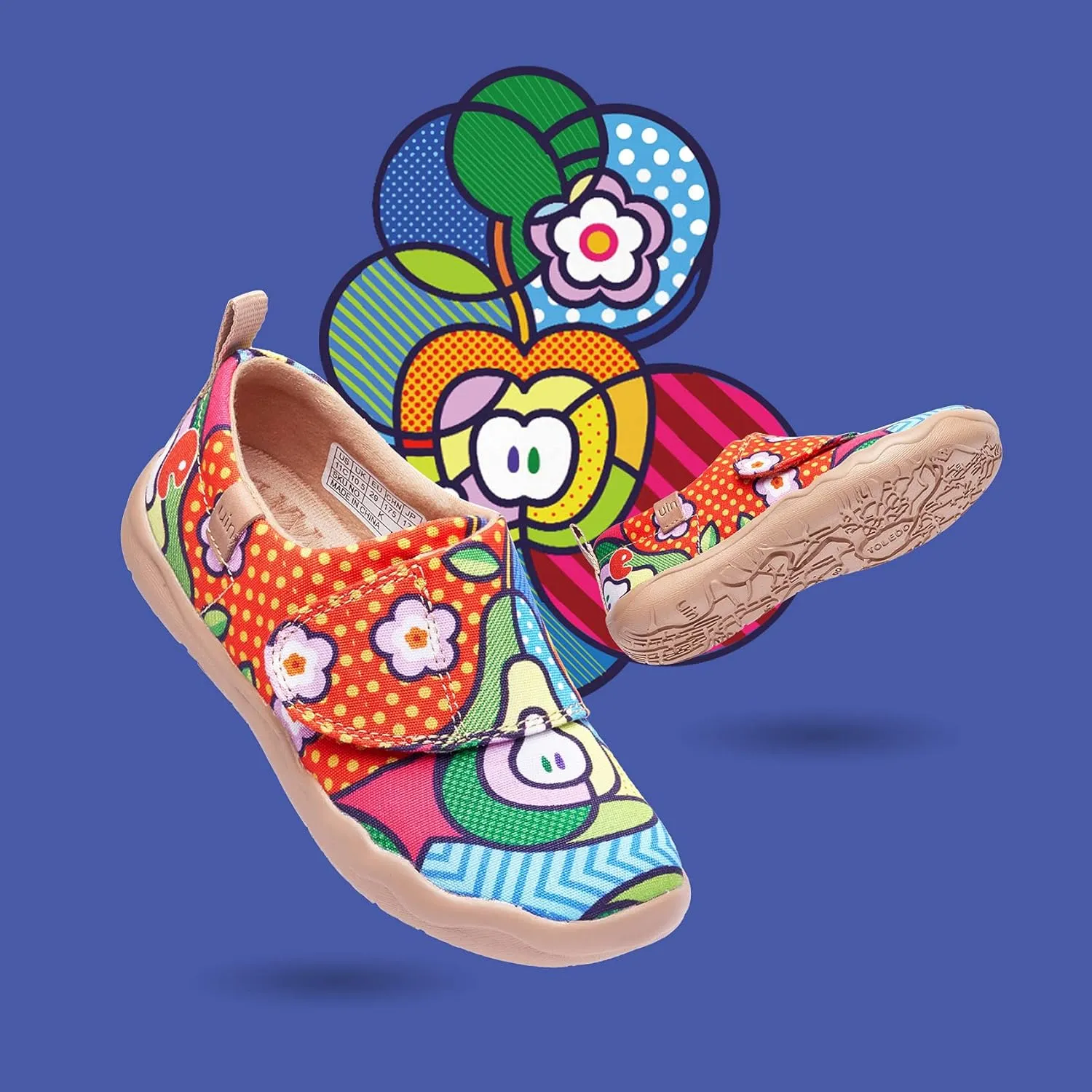 UIN Kid's Casual Slip-on Canvas Loafers Boys Girls Shoes Fashion Sneakers Funny Painted Travel Shoes