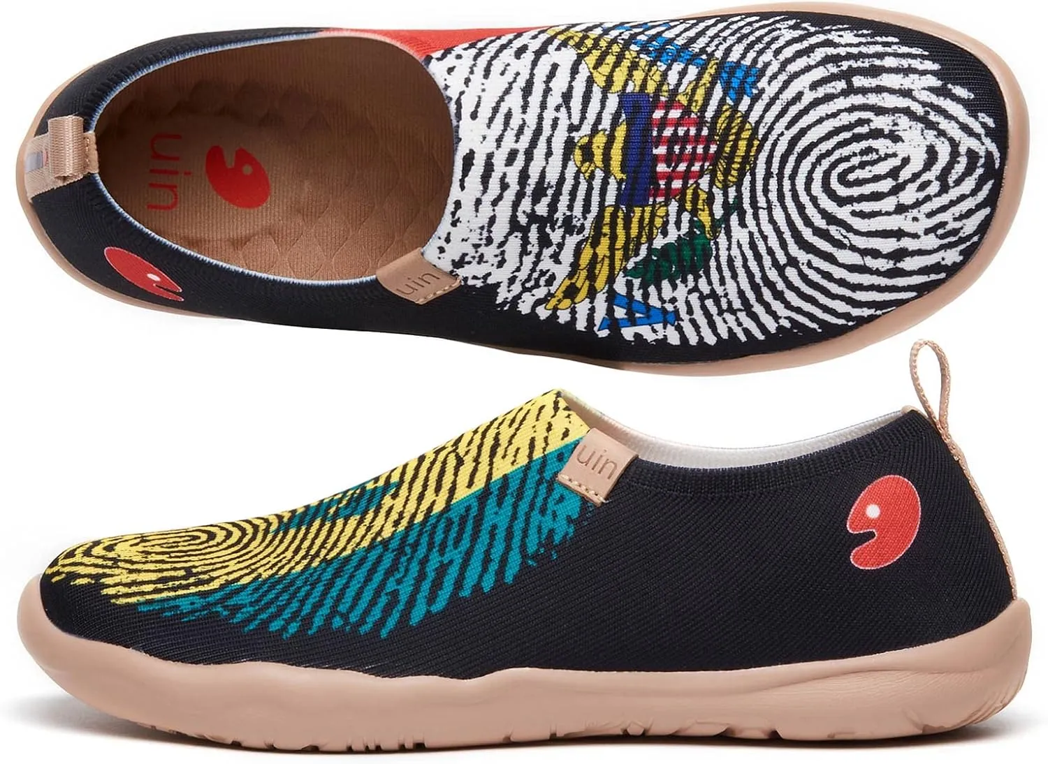 UIN Women's Art Painted Travel Shoes Slip On Casual Knit Loafers Lightweight Comfort Fashion Sneaker Constellation Toledo Ⅰ