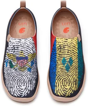 UIN Women's Art Painted Travel Shoes Slip On Casual Knit Loafers Lightweight Comfort Fashion Sneaker Constellation Toledo Ⅰ