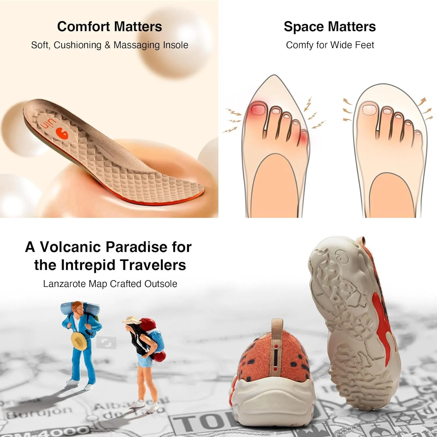 UIN Women's Walking Travel Shoes Casual Slip On Loafers Lightweight Art Painted Fashion Sneaker Toledo ⅩⅢ